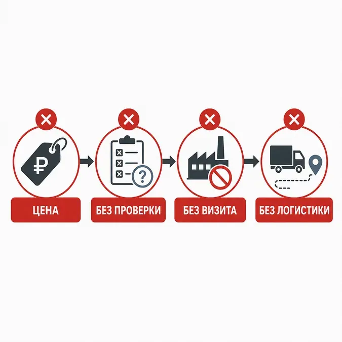 Инфографика о типичных ошибках при выборе подрядчика для контрактного производства электроники.